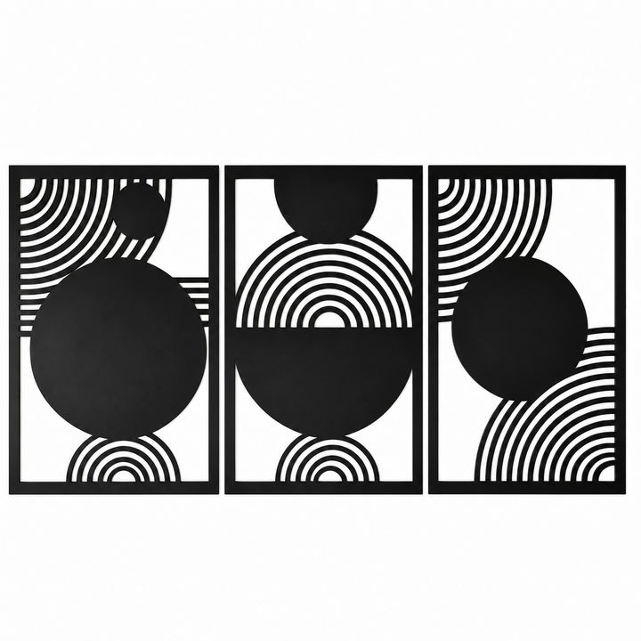 Black Owl Cutout Wall Art - black 4 mm MDF wooden wall art