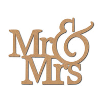 Teak Tale Mr. & Mrs. Text Cutout MDF Design 2