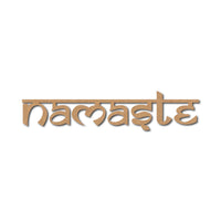 Teak Tale Namaste Text Cutout MDF Design 1