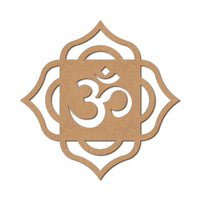 Religious Om Base Cutout MDF Design