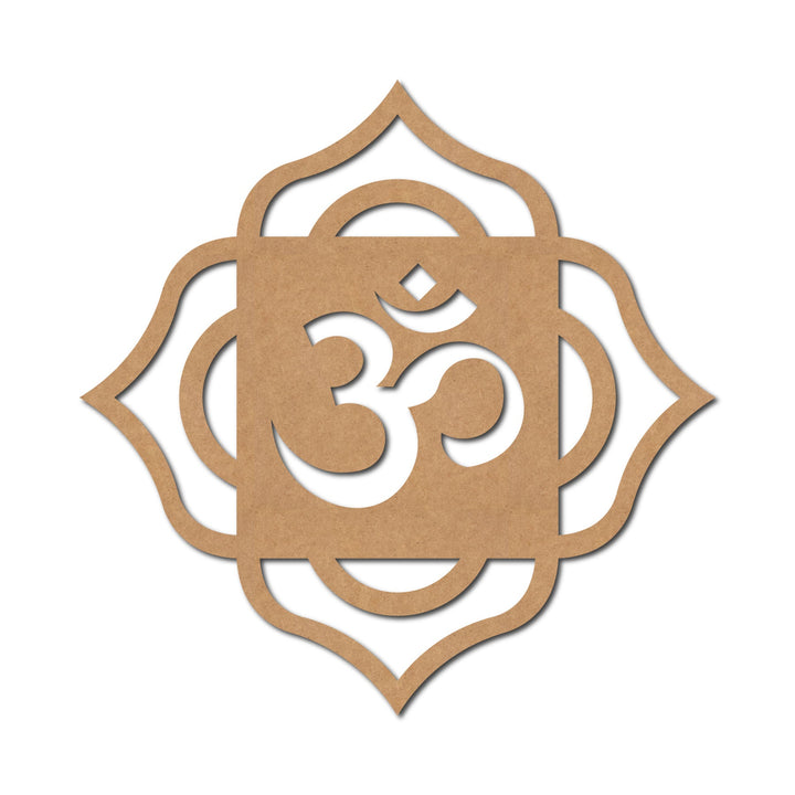 Religious Om Base Cutout MDF Design