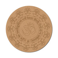 Religious Om Gayatri Mantra Lotus Pre Marked Round MDF Design