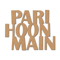 Teak Tale Pari Hoon Main Text Cutout MDF Design 1