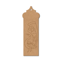 Peacock Bookmark Pre Marked MDF Design 2