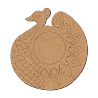 Peacock Pre-Marked MDF Diya Tealight Holder