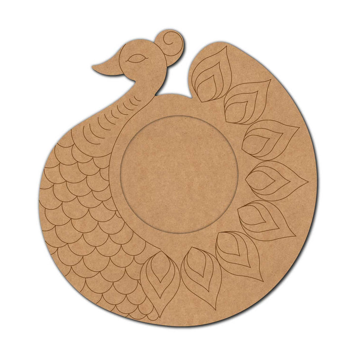 Peacock Pre-Marked MDF Diya Tealight Holder