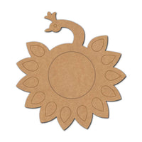 Peacock Pre-Marked MDF Diya Tealight Holder