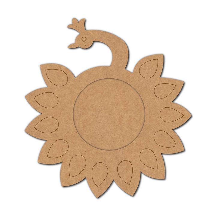 Peacock Pre-Marked MDF Diya Tealight Holder