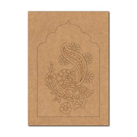 Peacock Floral Jharokha Pre Marked MDF Design 1