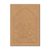 Peacock Jharokha Pre Marked MDF Design 2