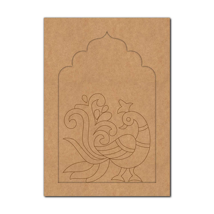 Peacock Jharokha Pre Marked MDF Design 2