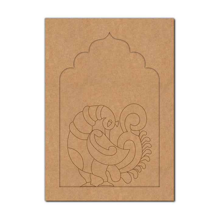 Peacock Jharokha Pre Marked MDF Design 3