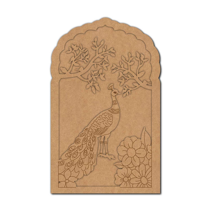 Peacock Jharokha Pre Marked MDF Design 4
