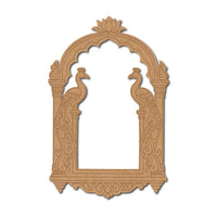 Peacock Lotus Jharokha Window Pre Marked MDF Design 1