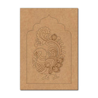 Peacock Motif Jharokha Pre Marked MDF Design 2