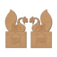 Peacock Shubh Labh Pre-Marked MDF Base