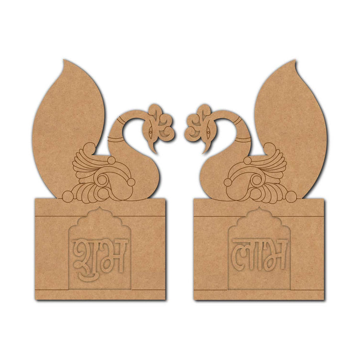 Peacock Shubh Labh Pre-Marked MDF Base