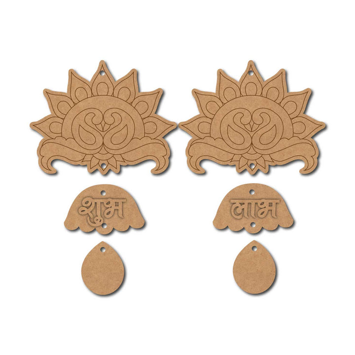 Peacocks Shubh Labh Pre-Marked MDF Base