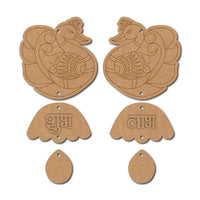 Peacocks Shubh Labh Pre-Marked MDF Base