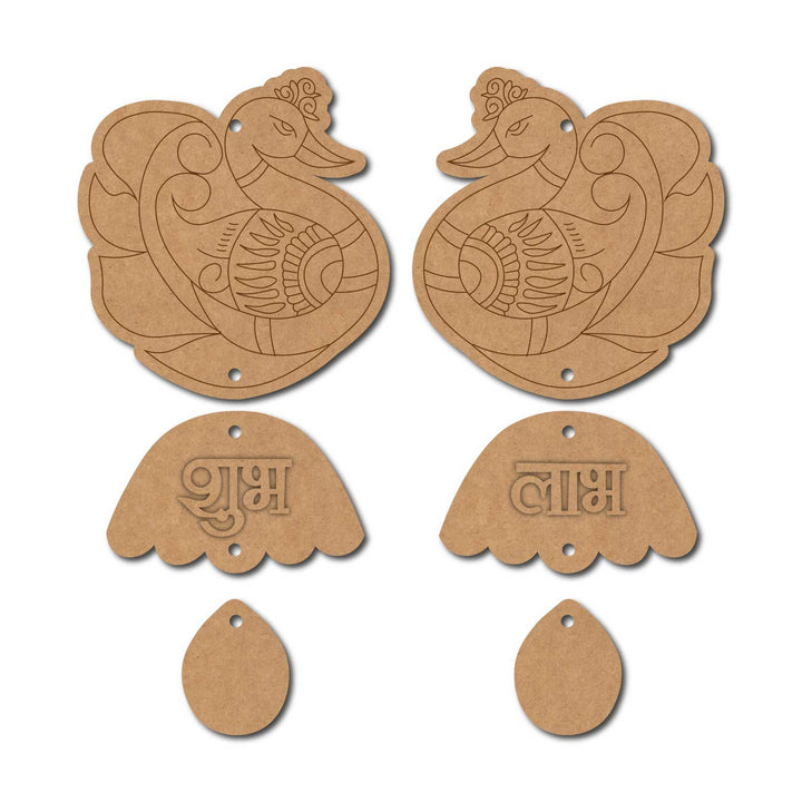 Peacocks Shubh Labh Pre-Marked MDF Base