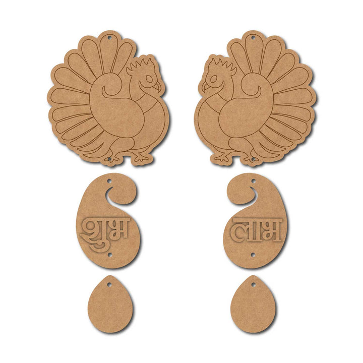 Peacocks Shubh Labh Pre-Marked MDF Base