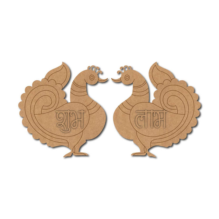 Peacocks Shubh Labh Pre-Marked MDF Base