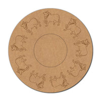 Pichwai Cow Pre-Marked MDF Diya Tealight Holder
