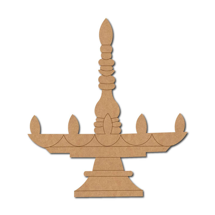 Pooja Diya Thali Pre-Marked MDF