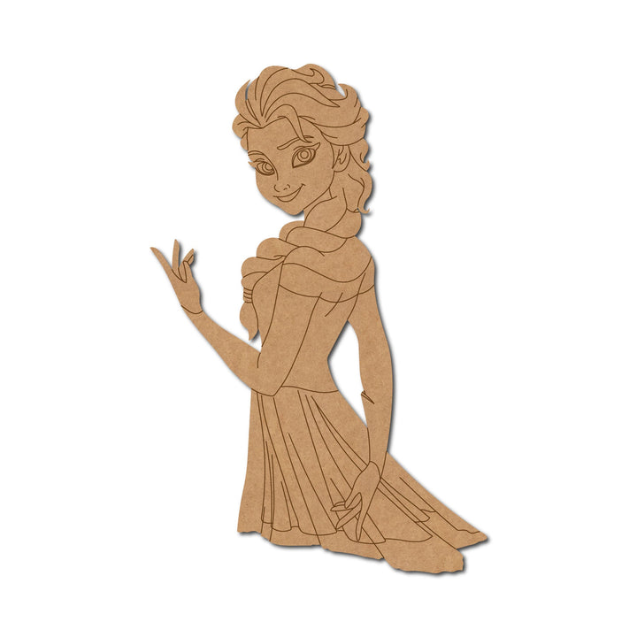 Frozen Princess Pre-Marked MDF Craft Base