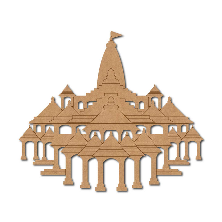 Ram Mandir Temple Pre-Marked MDF