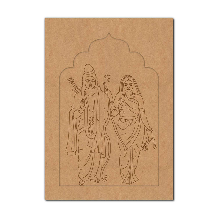Ram Sita Jharokha Pre Marked MDF Design 2
