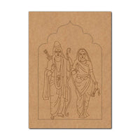 Ram Sita Jharokha Pre-Marked MDF