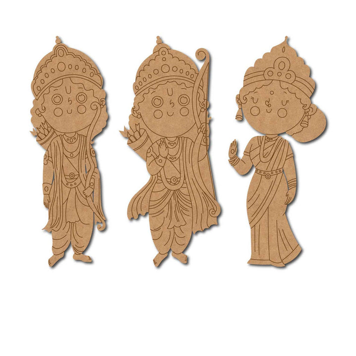 Ram Sita Laxman Set Pre-Marked MDF
