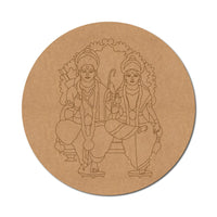 Ram Sita Pre-Marked Round MDF