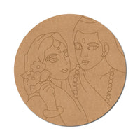 Ram Sita Pre-Marked Round MDF