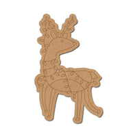 Reindeer Christmas Pre Marked MDF Design 1