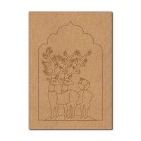 Reindeer Jharokha Pre Marked MDF Design 1