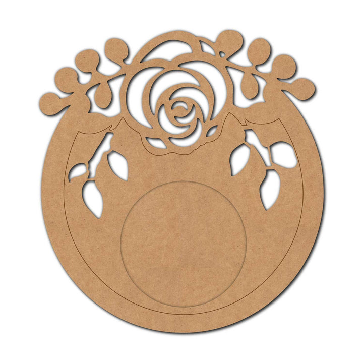 Rose Pre-Marked MDF Diya Tealight Holder