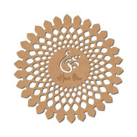 Religious Sahasrara Chakra Om Cutout MDF Design