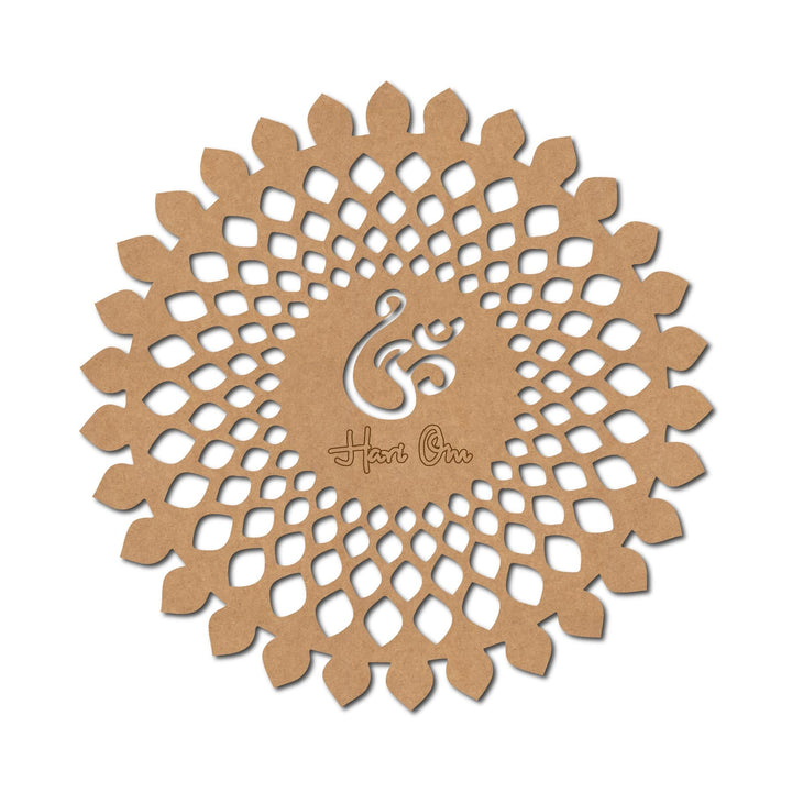 Religious Sahasrara Chakra Om Cutout MDF Design