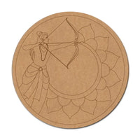 Shri Ram Mandala Pre-Marked Round MDF