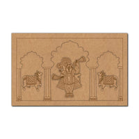 Shrinath Ji Pichwai Cow Jharokha Pre Marked MDF Design 1