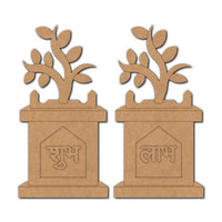 Shubh Labh Tulsi Plant Pre-Marked MDF Base