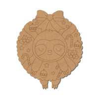 Sloth Christmas Pre Marked MDF Design 2