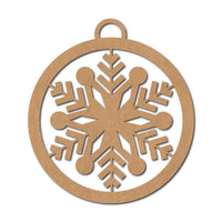 Snowflake Christmas Ornament Cutout MDF Design 11