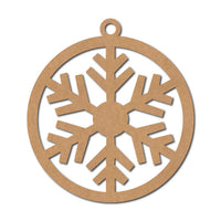 Snowflake Christmas Ornament Cutout MDF Design 1