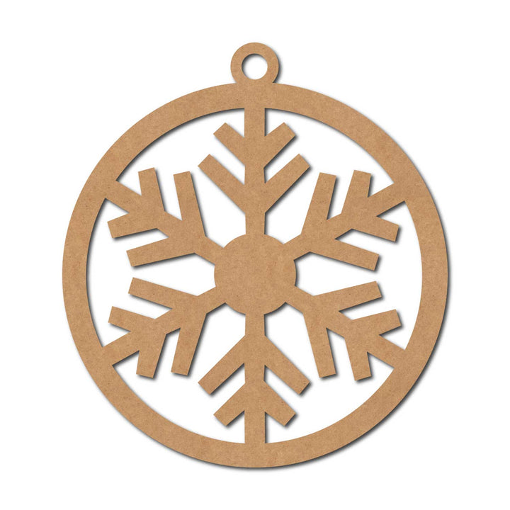Snowflake Christmas Ornament Cutout MDF Design 1