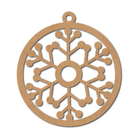 Snowflake Christmas Ornament Cutout MDF Design 3