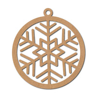 Snowflake Christmas Ornament Cutout MDF Design 4