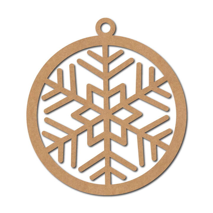 Snowflake Christmas Ornament Cutout MDF Design 4